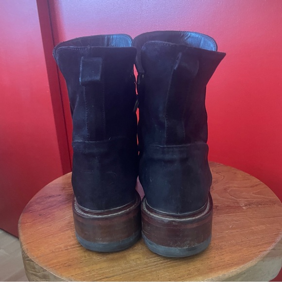 P. Monjo black suede square toe zip booties, Sz 39 EU Sz 8.5-9 US Pep Monjo Lola - Picture 5 of 10